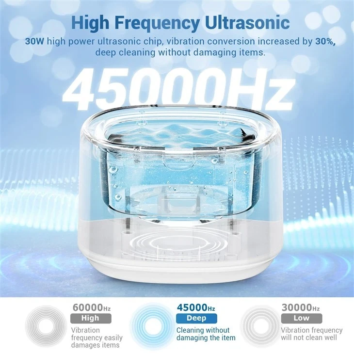 310 ML UV Işıklı Ultrasonik Diş Temizleme Cihazı W5 - Görsel 5